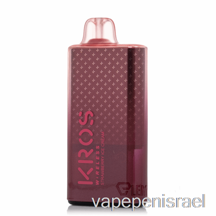 חד פעמי Vape Israel Kros Wireless 9000 גלידת תותים חד פעמית